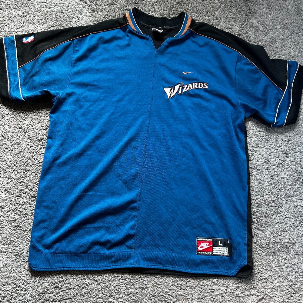 Rare Vintage Nike NBA Washington Wizards Shooting Warm Up Jersey Shirt LARGE